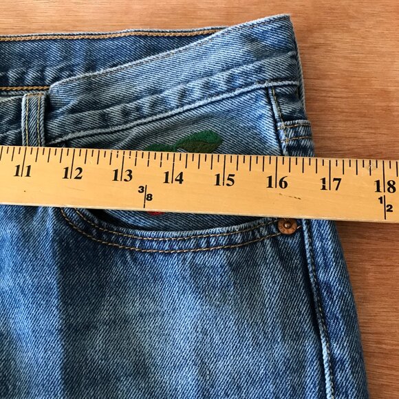 Levi's 501CT Jeans Men 34x27 Blue Low Rise Distressed Button Fly Medium Wash - Picture 11 of 14